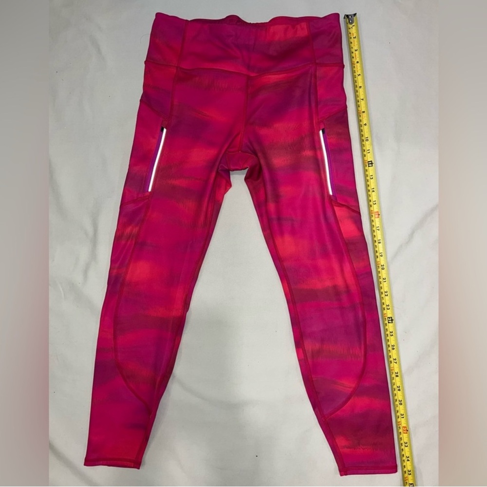 L Athleta 7/8 length pink leggings